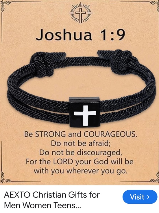 Christian Cross Black bracelet Other - #2529*Unisex’s Inspirational Black Cross Cord Bracelet - Unbranded